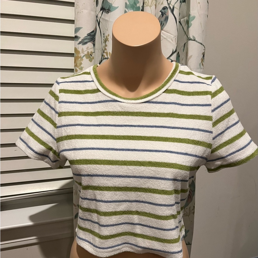 Sadie & Sage Grassy Glee Crop Top, Medium